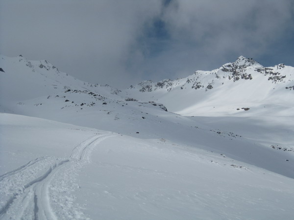 Blick zum Gipfel von unterwegs
