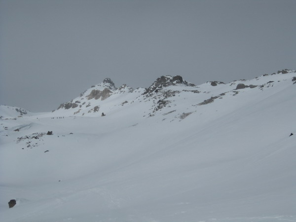 Blick zum Gipfel von unterwegs