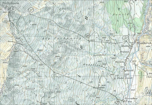 Ausschnitt Karte Vals